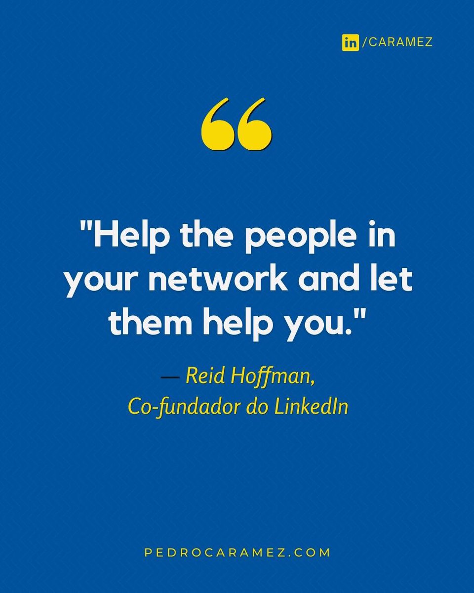 “Ajude as pessoas na sua rede de contactos e deixe-as ajudá-lo.” Afinal, saber como relacionar-se pode ajudá-lo a gerar não só oportunidades de progressão na sua carreira, mas também oportunidades de negócios. Este é Super Poder do #LinkedIn!

👇🏼