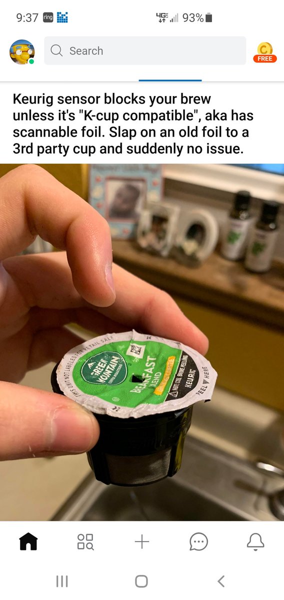 verbality's tweet image. I still can't find a reason to get a Kuerig. A French Press is the way to go for #coffee.