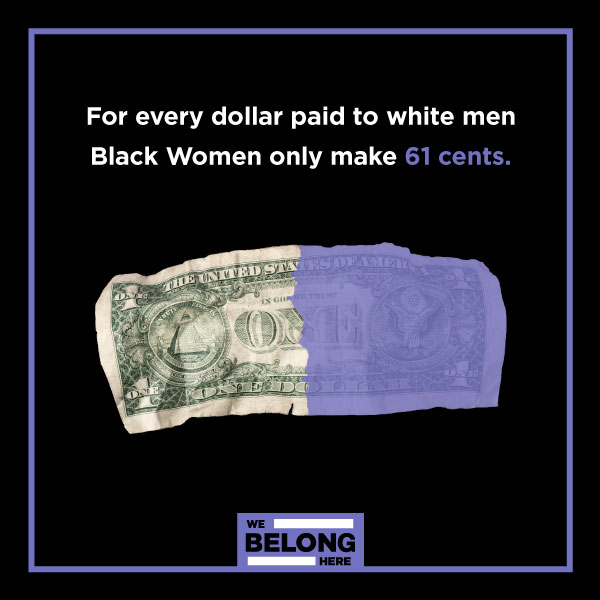 webelongherepac's tweet photo. When we say we want “change,” this is not what we mean. We’re going to start the year by advocating for some pay raises for Black women in this country! #CloseTheWageGap #WeBelongHere https://t.co/8fmS6MwFK2