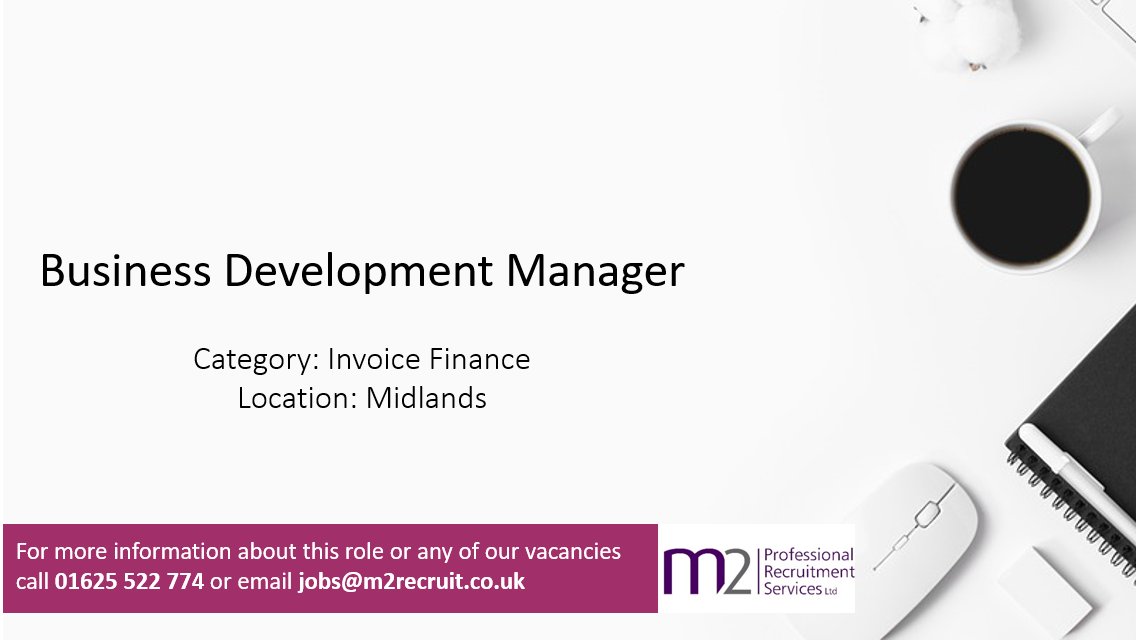 *** New Opportunity *** Business Development Manager - Invoice Finance - Midlands- See more at:  
lnkd.in/dpnFqpb  #opportunity #businessdevelopment #invoicefinance