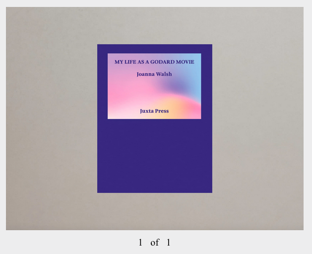 if you would like the irredescent My Life as a Godard Movies, previously only available from <a href="/Juxta_Press/">Juxta Press</a>, in your bookshop, it's now available to stock from <a href="/AntenneBooks/">Antenne Books</a>

antennebooks.com/product/my-lif…