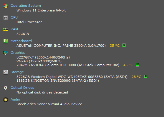 StefanRL_'s tweet photo. @Dety0 Ved ikk hvorfor det ikk står der.. men en  i9-12900KF Processor... med 32 gb DDR5 - 4800 https://t.co/hAZrAxGwbW