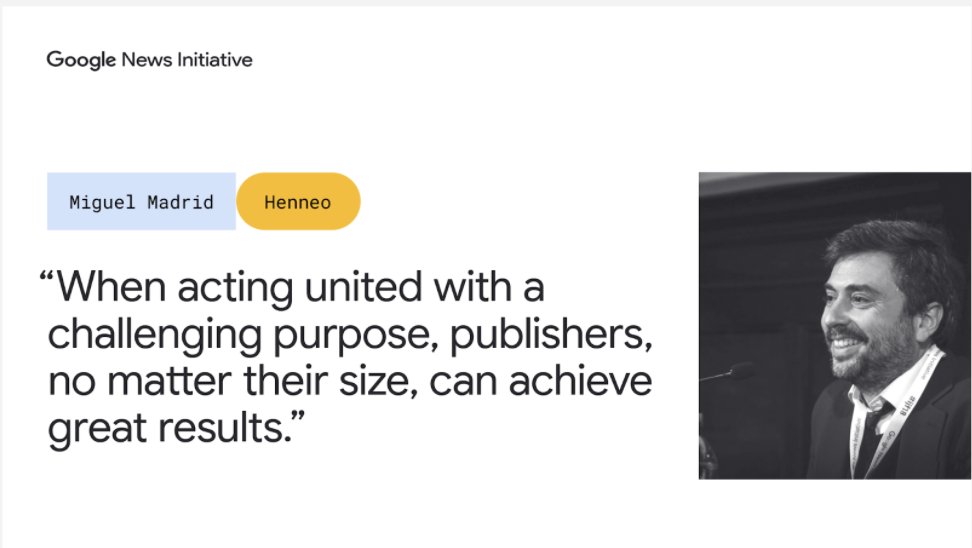 We partnered with @alayansM, an alliance of more than 15 publishing groups in Spain to create a future proof monetizing solution that doesn’t rely on third-party cookies. storage.googleapis.com/media-newsinit…