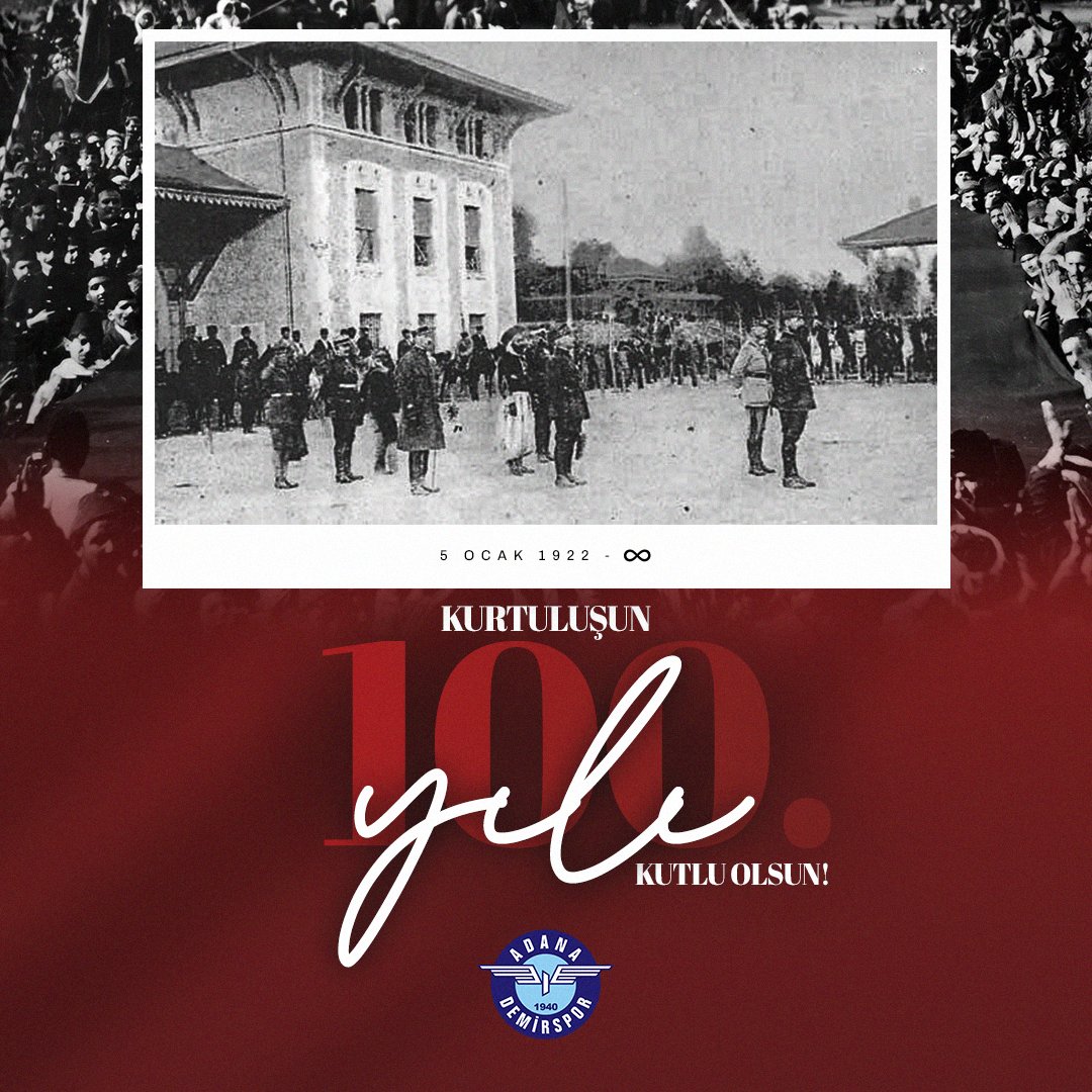 Adana’mızın düşman işgalinden kurtuluşunun 100. yıl dönümünü kutluyor, başta Gazi Mustafa Kemal Atatürk ve silah arkadaşları olmak üzere, istiklal ve istikbal uğruna toprağa düşerek şehadete yürüyen şehitlerimizi rahmetle, kahraman gazilerimizi minnet ve şükranla anıyoruz. #5Ocak