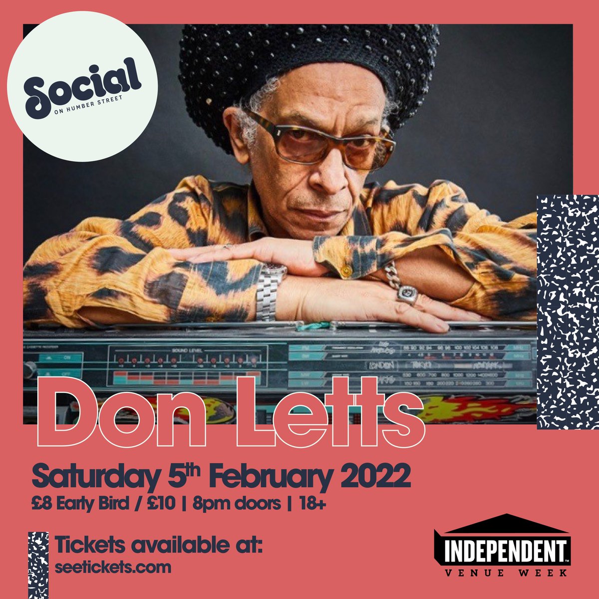 The legendary and iconic DJ, musician and filmmaker 
<a href="/RebelDread/">Don Letts</a> brings sweet reggae sounds as part of 
@IVW_UK

⏺  Don Letts(DJ set)
📅  5 Feb, 8pm, 18+
🎟  bit.ly/DonLettsHull

His set is in the spirit of his time as DJ at London’s legendary Roxy club back in ’77.