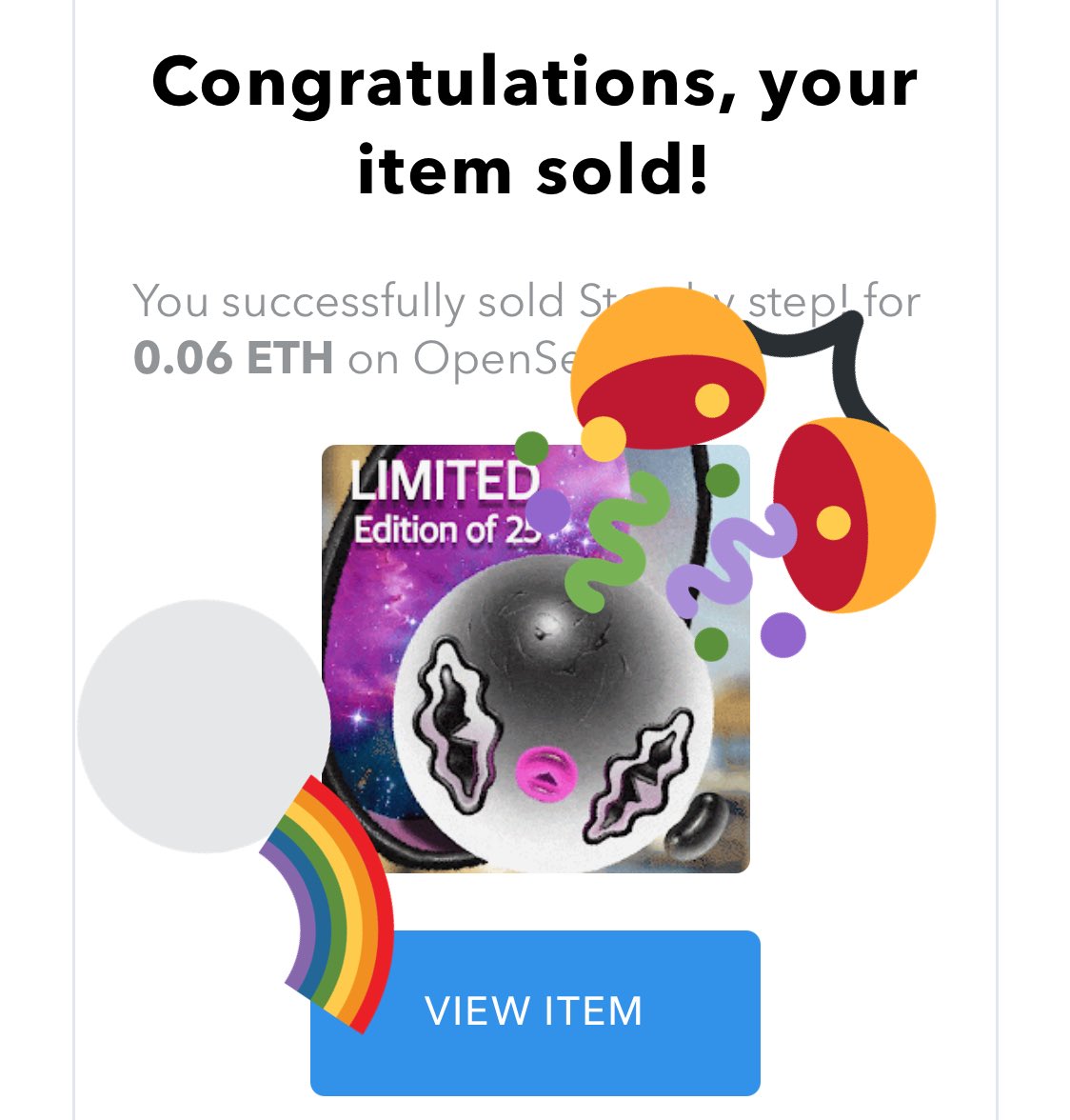 08AM's tweet photo. Wow! ๐ Thank you for collecting My Original NFTart โStep by Step!โ๐ฑ
Collector & Artist @woojaeoh_artist ๐โจ
Thank you for rooting!โจโจ๐
โช๏ธ left โ2โ on @opensea โจ
https://t.co/rN95Qvxixp
#08AM #nft #NFTCommunity #nftcollector #nfts #nftart #PARAcell https://t.co/UIEFmfFh4t