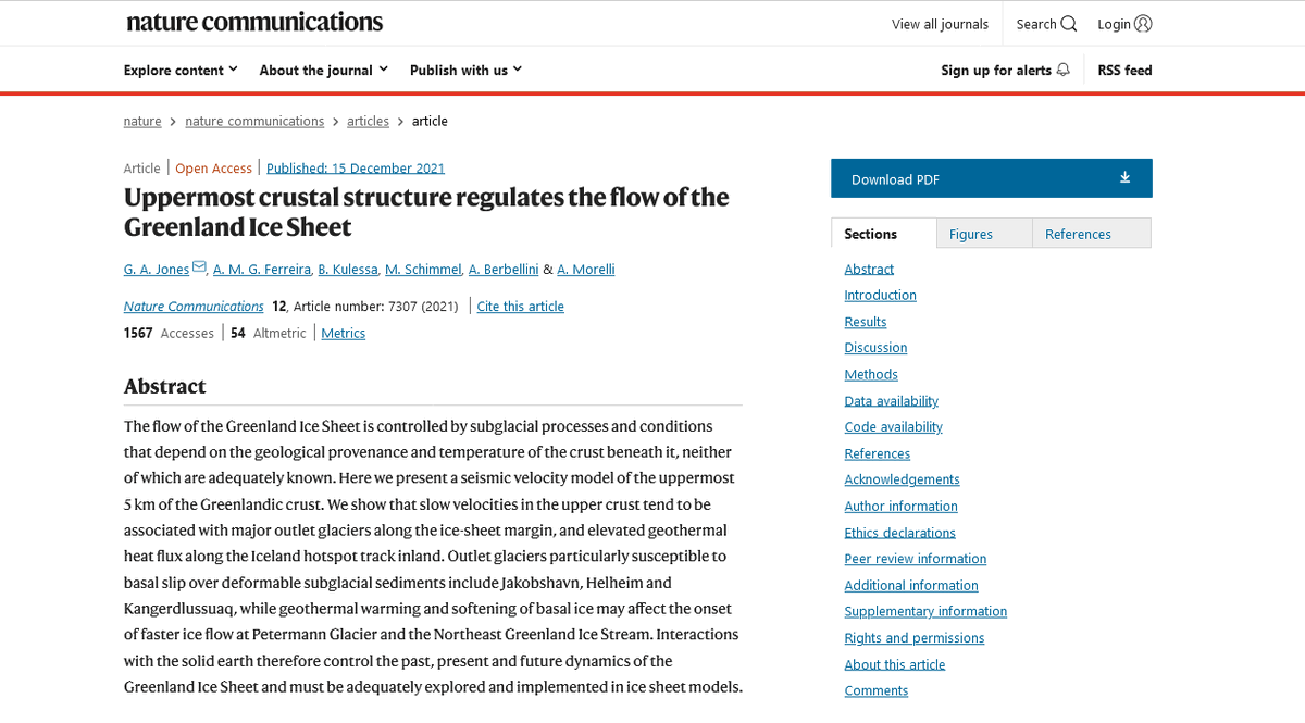 GEO3BCN_CSIC's tweet photo. New GEO3BCN paper: Uppermost crustal structure regulates the flow of the Greenland Ice Sheet https://t.co/CUYnh5ylu6 in @DigitalCSIC #openccess #OpenScience https://t.co/d4PTI5vjjH