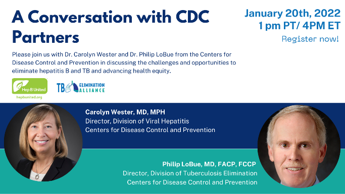 cdchep's tweet photo. Dr. Wester is excited to be a part of this special webinar hosted by @hepbunited and @tbelimination. 

You don’t want to miss it! 

Register here: https://t.co/NVWaKmBsRI

@CDC_TB https://t.co/4GFvupLI3Z
