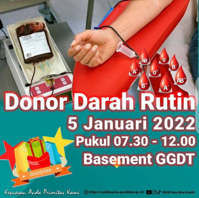 Blood4LifeID's tweet photo. #INFO #DonorDarah #KabGresik #JawaTimur | 5 Januari 2022 | 07.30 - 12.00 WIB | Basement Gedung Gawat Darurat Terpadu (GGDT) RSUD Ibnu Sina Gresik. Jl. Wahidin Sudirohusodo No. 243B | https://t.co/fvm4wsu27b