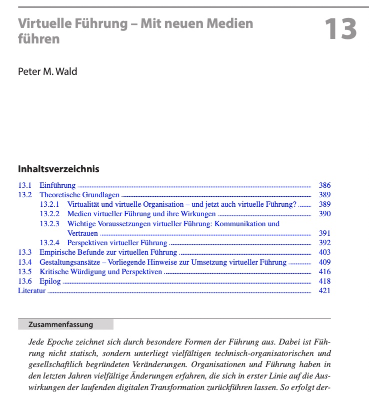 Das Jahr fängt gut an - vor wenigen Tagen erschienen - mein Kapitel zu virtueller Führung - mit einem Epilog zu hybrider Arbeit link.springer.com/chapter/10.100… #virtualleadership #digitalleadership #remoteleadership #hybridwork #remotework