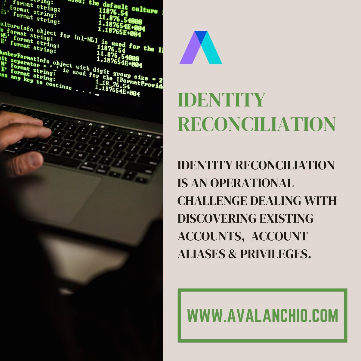 AvalanchioCo's tweet image. Identity reconciliation is an operational challenge dealing with discovering existing accounts,  account aliases &amp;amp; privileges.

avalanchio.com/identity-recon…

#IdentityReconciliation #DataReconciliation #EventData #DataManagement #DataSecurity #DataAnalytics #Avalanchio