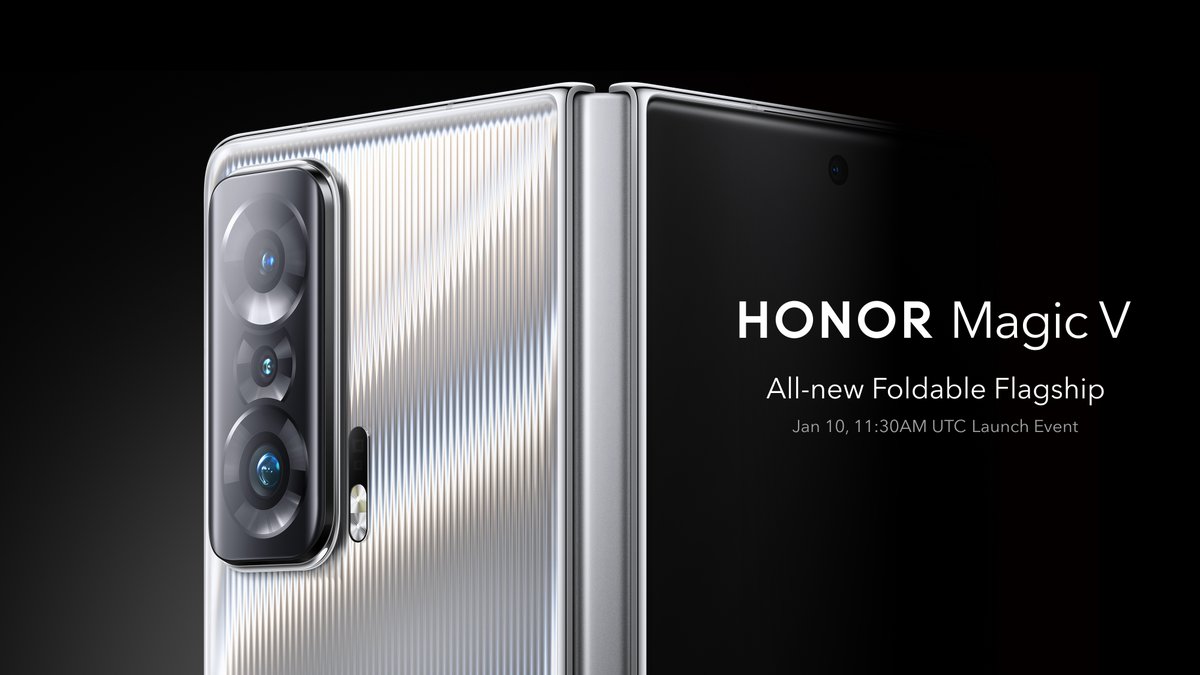 AlexWangXi's tweet photo. Are you ready for what’s about to unfold? Join the #HONORMagicV China launch event livestream on Jan 10, as we open up a whole new world of unlimited possibilities with HONOR’s first foldable flagship phone! https://t.co/D0zqw9aC22