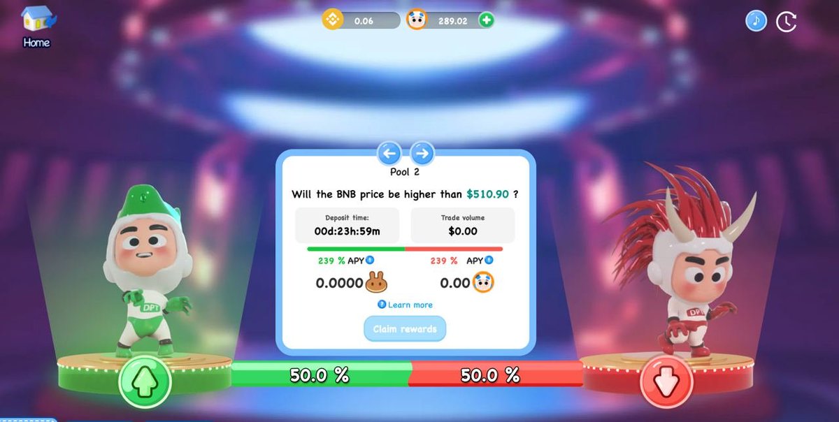Glad to announce a new prediction live now! You have 24hrs to join and earn 239% APY! 

Deposit $DPT or DPT-BNB LP to achieve much higher rewards! 

Join link: app.diviner.finance, enter "Prediction House!", Go to "Pool2"! 

Web &amp; mobile tutorial: docs.diviner.finance/how-to-play