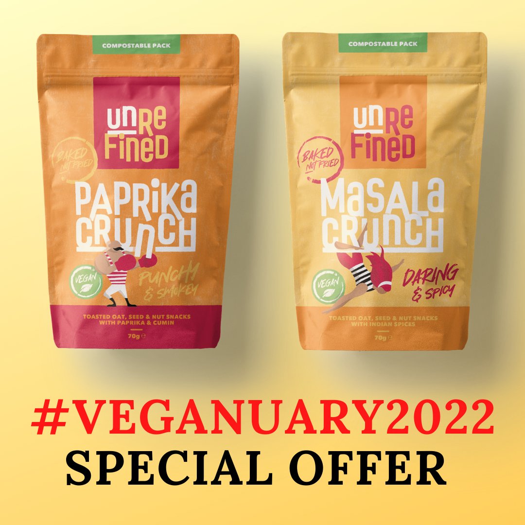 SPECIAL VEGANUARY ONLINE OFFER 📣

Getting the new year off to a great start?

Our savoury granola snacks are a delicious way to fuel your day and at just £2.25 per pack or £12 for 6 packs we hope you'll give them a try. 

Buy online at unrefinedfoods.co.uk