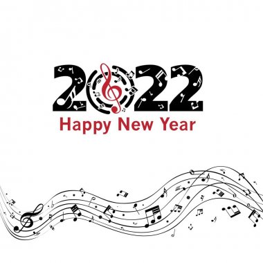 happy new year music clipart keyboard