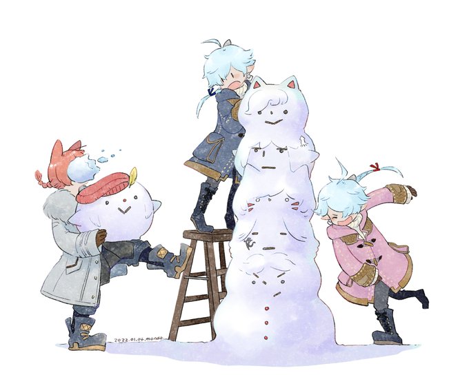 「雪だるま 白背景」のTwitter画像/イラスト(人気順)