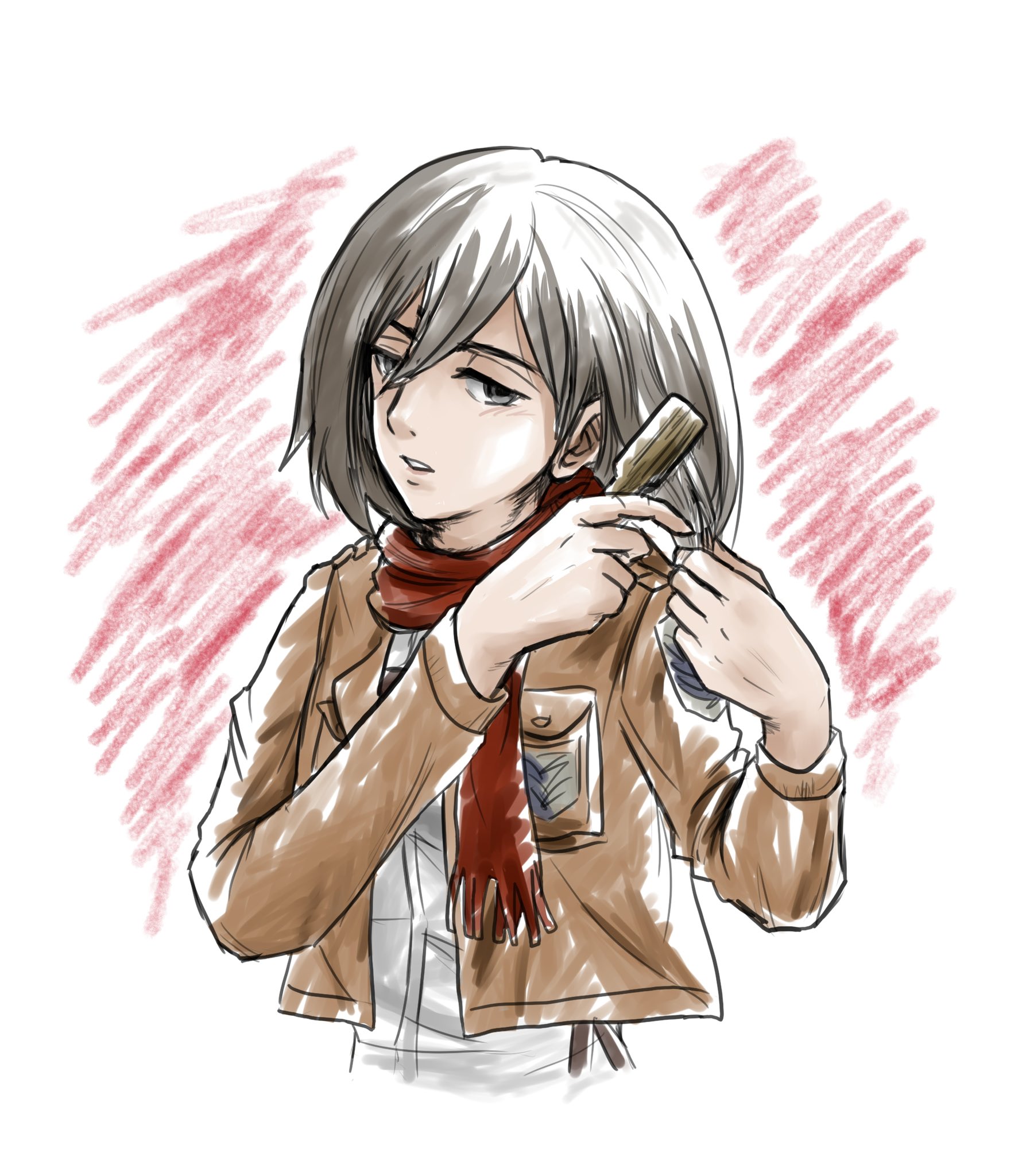 Otoha クレパスシリーズ ミカサ もうすぐ姉ちゃんにクリスタ返さないといけないと思うと辛い 進撃の巨人 ミカサ ミカサ アッカーマン イラスト T Co 9extjmwfnx Twitter