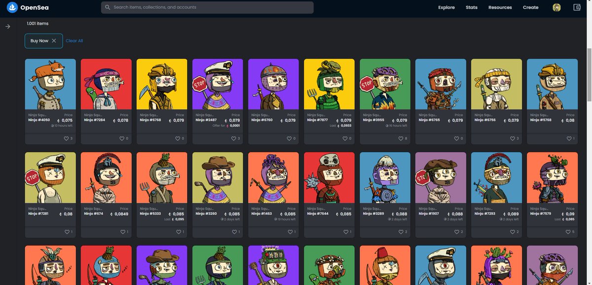 Total sales drop from 2k to 1k. This is your last chance to hop on the hypetrain. <a href="/ninjasquadnft/">Ninja Squad ($NST)</a>  $NST $NFT