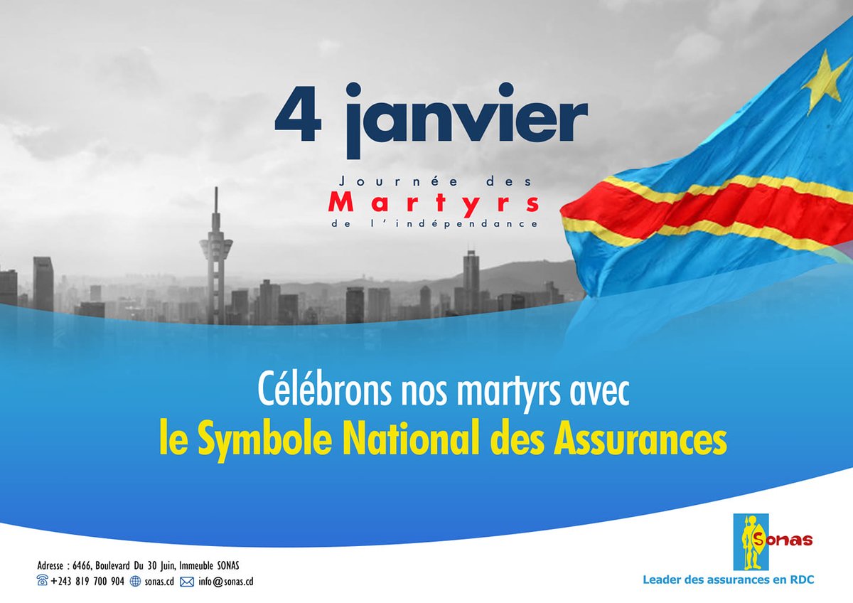 sa_sonas's tweet photo. 4 janvier 1959, 49 personnes auraient perdu la vie lors des émeutes marquant un tournant décisif vers l’indépendance du Congo.
#SonasSa #LeaderDesAssurances #RDC https://t.co/0cVJShWcu6