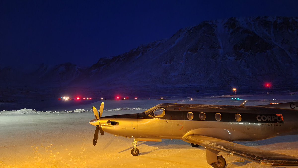 CorpoAviation's tweet photo. À Grise Fiord au Nunavut qui veut dire: "l'endroit qui ne dégèle jamais" 🥶

#pc12 #nunavut https://t.co/HW3A60usOd