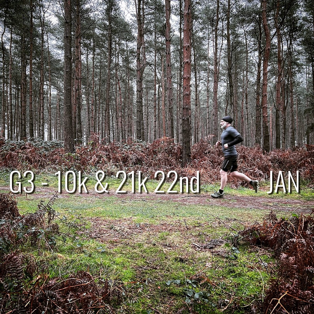 Just the one Fitstuff G3 trail run this year! Saturday 22nd Jan sees 10k &amp; 21k routes around the stunning Newland’s Corner, St Martha’s and The Chantries close to Guildford.
Enter now at g3series.co.uk