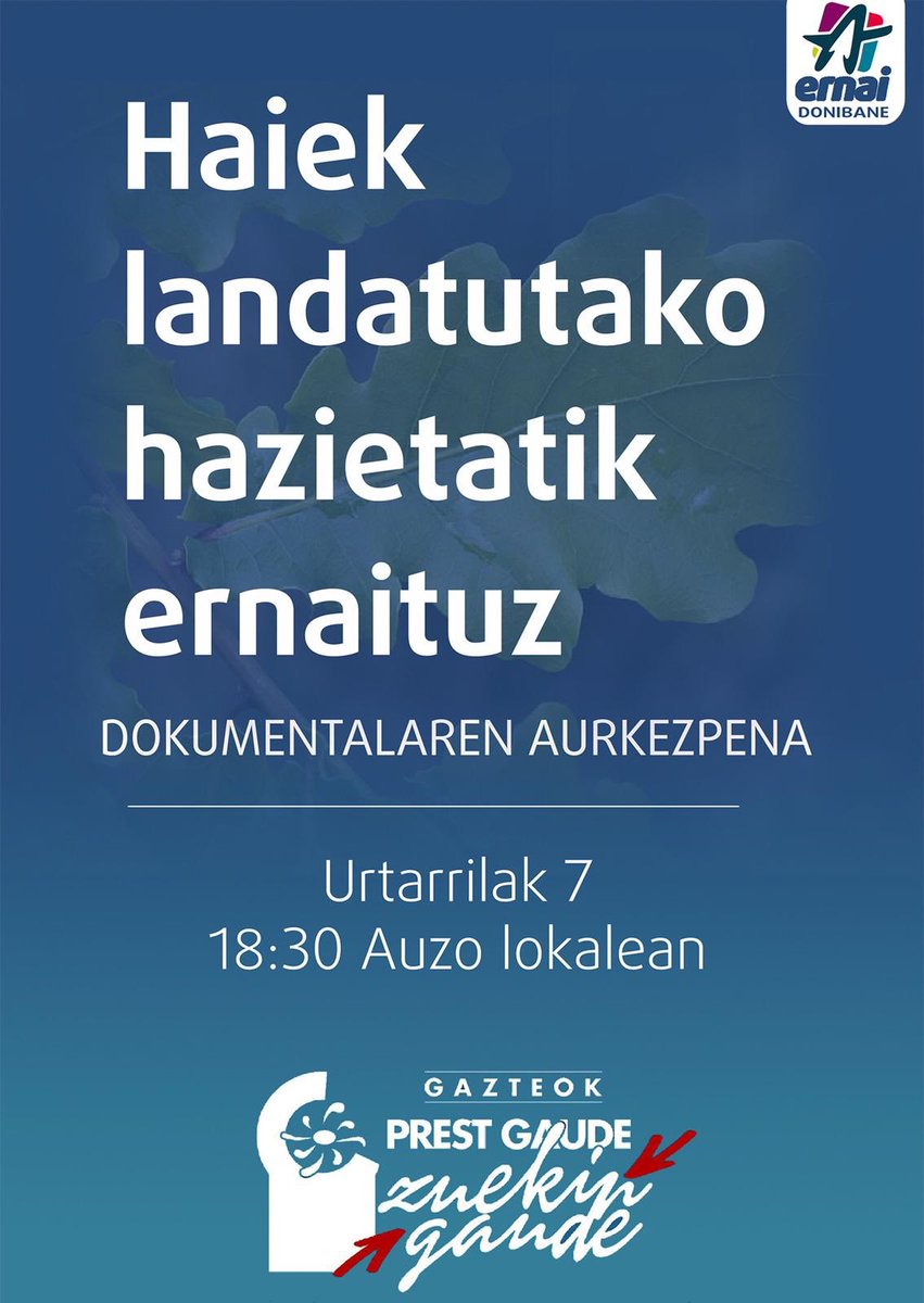 ernaidonibane's tweet photo. DONIBANE PRESOEKIN BAT!
Asteburu honetan bi zita garrantzitsu ditugu auzoan.
Ostiralean 18:30tan:
📍Auzo lokalean
Larunbatean 18:00tan:
📍Tramontana

#gazteokzuekin #ibilian https://t.co/x9ALZDzSQU