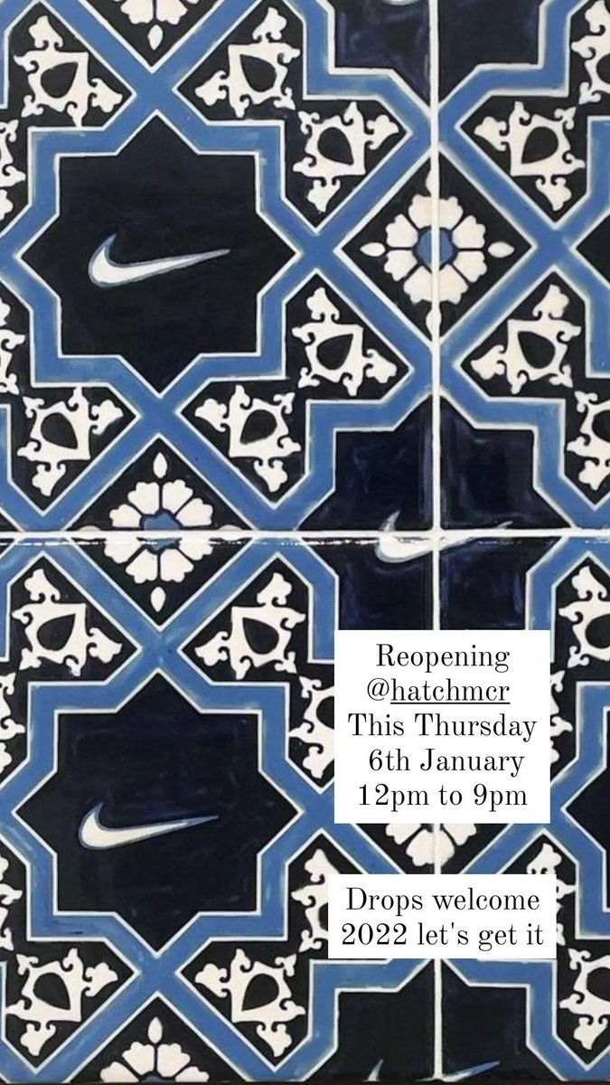 Reopening as normal this Thursday 6th January <a href="/Hatch_MCR/">Hatch</a> 12pm to 9pm. Drops welcome. 2022 let's get it