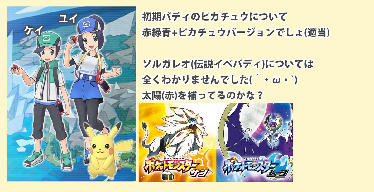 ポケマス主人公のカラーリングについての考察まとめです⚡️🔥☀