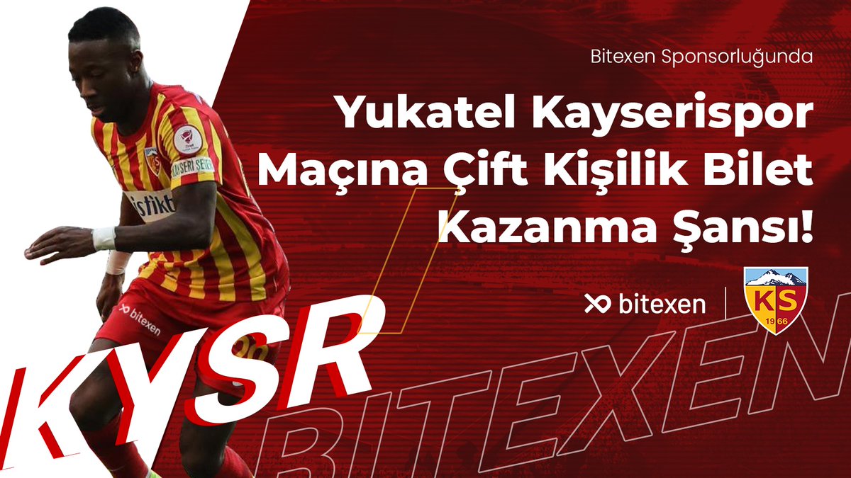 KayserisporFK's tweet photo. 📣 #Bitexen sponsorluğunda Altay maçına davetlisiniz!

Bizi ve @bitexencom'u takip et
Bu tweet'i RT'le

Bu hafta Altay ile oynayacağımız maça çift kişilik bilet kazanan 10 kişiden biri ol!

Son katılım tarihi: 05.01.2022 - 23.59
Detaylar: https://t.co/YunwAVKZYg https://t.co/t9JIddCz4f