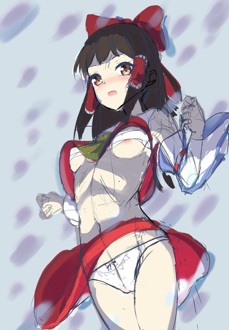 霊夢ちゃん色ラフ
こういうモロチラするのもいいよね 