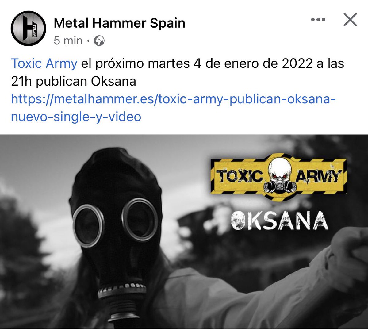 Tonight! January 4 at 9pm (CET) new video will be released, “Oksana” on metalhammer.es  #Oksana #newvideo #metalhammeresp #metalhammer