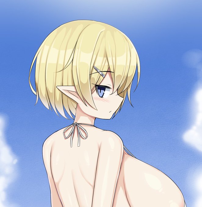 ファンティアに投稿しました!「創作:ぽっちゃりデカケツ水着エルフちゃん」  #Fantia #ファンティア 