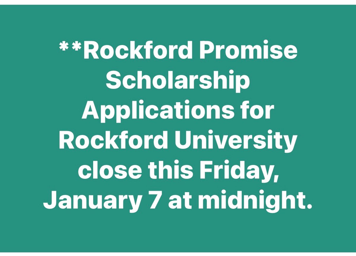 Apply here: rockfordpromise.org/apply-scholars… #RockfordPromise