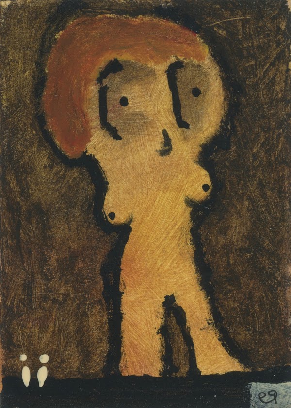 e9Art's tweet image. suddenly aware of her own nakedness
opensea.io/assets/0x68257…
#NFT #ArtBrut #OutsiderArt #NFTArt
this isn't so much about being nude, as feeling exposed, of feeling vulnerable. also, perhaps, of anxiety over body appearance, not being comfortable with the body you're born with.