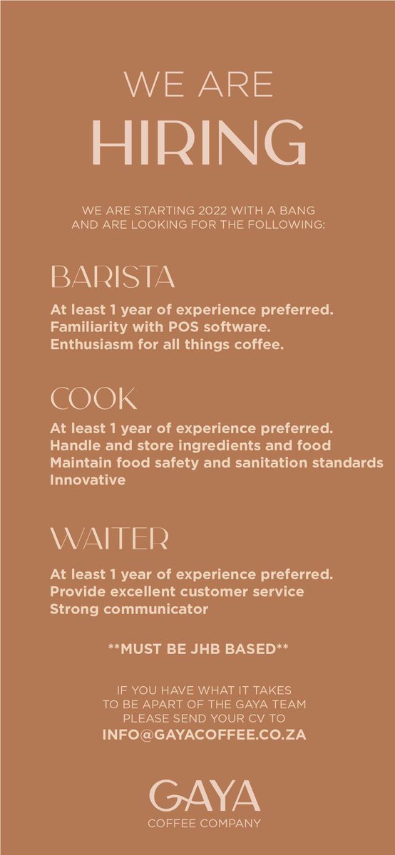 msizijames's tweet photo. 🚨 We are Hiring 🎉Let’s start 2022 off right. Please share 🙏🏾 https://t.co/TXv0WH1UJY