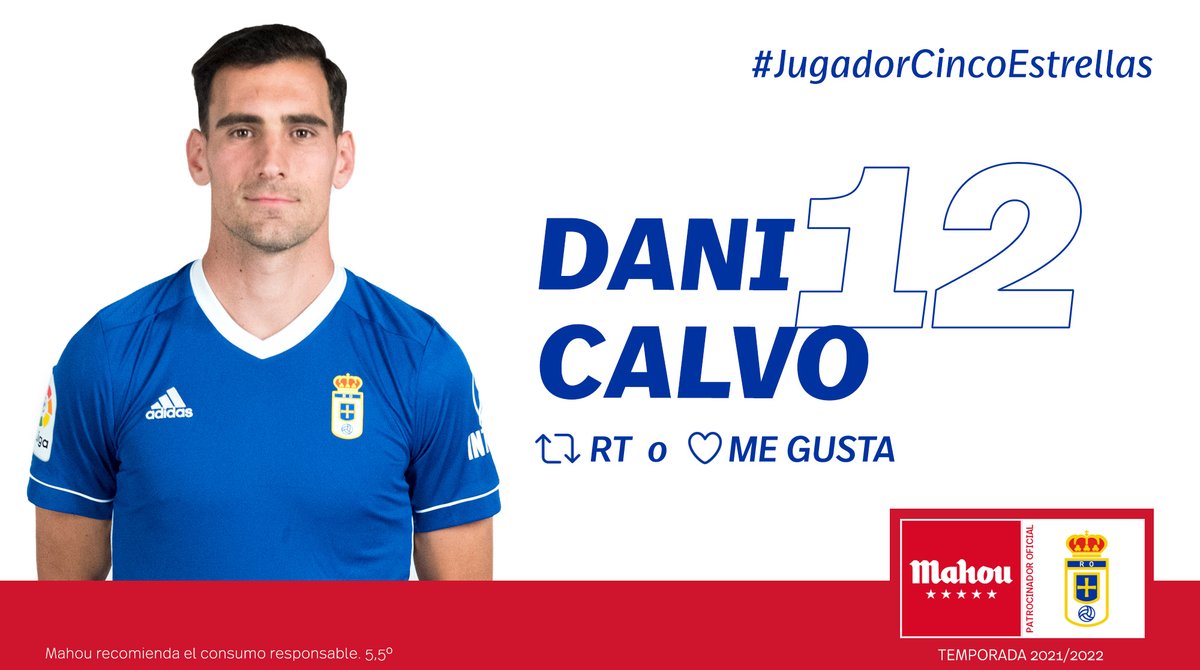 RT o Me Gusta si crees que <a href="/DaniCalvo14/">Dani Calvo</a> ha sido el #JugadorCincoEstrellas del mes de diciembre del <a href="/RealOviedo/">Real Oviedo</a> (4/6)