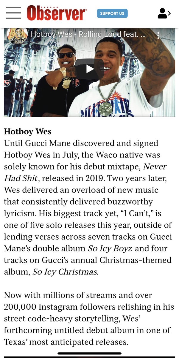 deepitheartoftx's tweet photo. @Dallas_Observer name @Hotboywes1017 an artist you should be watching in 2022. 

Read More: https://t.co/ZBR0FvXeTg

Words: @brysonboompaul 
#hotboywes #texashiphop #dfw #dallashiphop https://t.co/DoGtdEtiOL