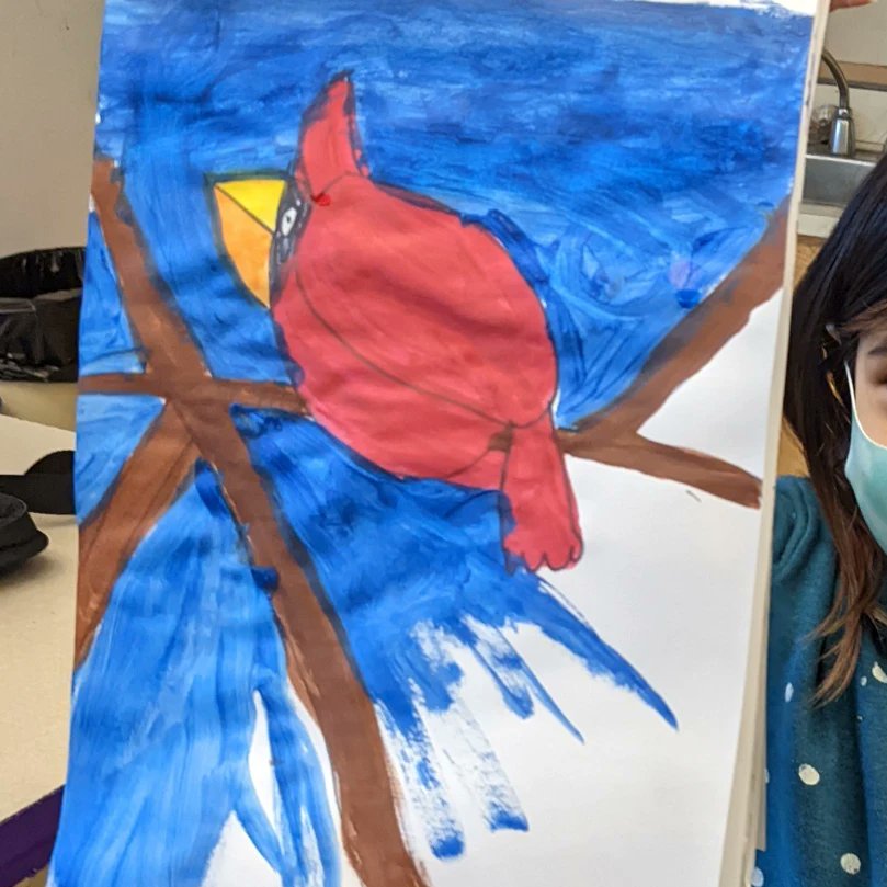 MrsVoigtArt's tweet photo. Just the first day back in the art room, and Field Artists blew me away with their winter art creations! #winterart #artseducation #artsed #TAB #teachingforartisticbehavior #backtoschool #engaged64 @D64News #d64smiles https://t.co/Wunqszls3G