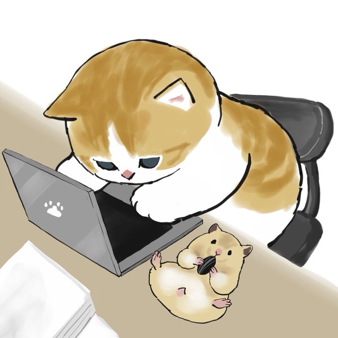 「猫 ノートパソコン」のTwitter画像/イラスト(人気順)