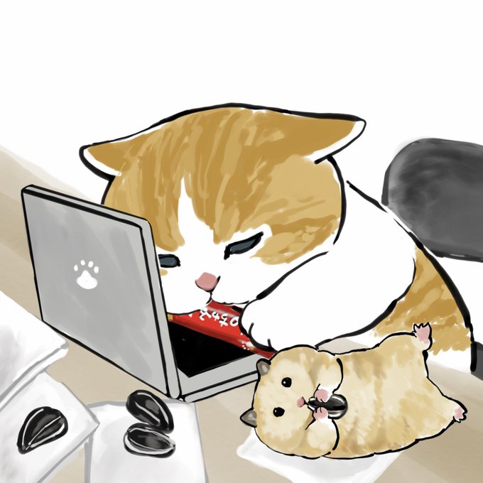 「猫 ノートパソコン」のTwitter画像/イラスト(人気順)