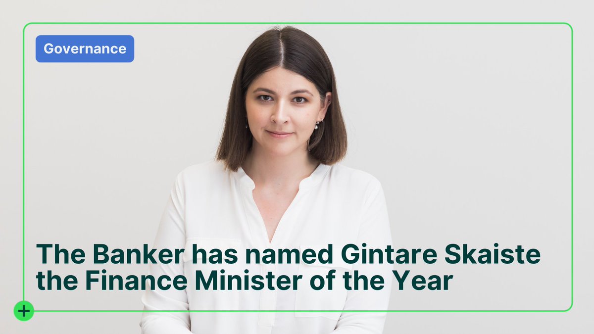 Lithuania's tweet photo. The Banker, an influential magazine that is part of the @FinancialTimes group, has named 🇱🇹 #Lithuanian Finance Minister @GintareSkaiste the Finance Minister of the Year in the global and European context. 👏
#Lithuania #CoCreateGovernance https://t.co/fEKxbiR6BO