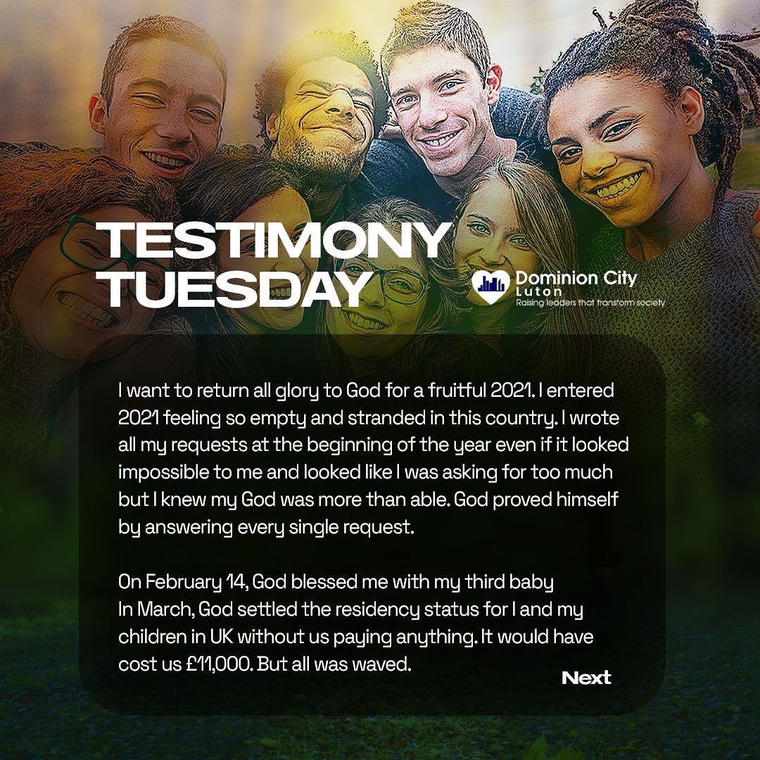 dominion_uk's tweet photo. TESTIMONY TUESDAY 💃🏽💃🏽

Before you finish testifying about one, another one is happening already.

Get ready for the year is filled with amazing testimonies.

To share your testimonies with us, send us a DM

Remain blessed!

#DominionCity #Luton #Testimony #Testify #wordofgod https://t.co/weABqRDRtp