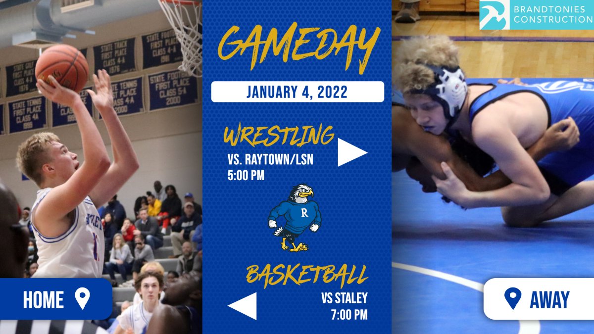 GoHawklets's tweet photo. GAMEDAY!

Double header for the first competitions of 2022! @HawkletWrestle takes on Raytown and Lee's Summit North in a double dual. The Basketball Hawklets (6-3) host Staley (9-1), with JV tipping at 5:30 and varsity following at 7:00. Let's go Hawklets - Rock State! https://t.co/eX4aX7AMou