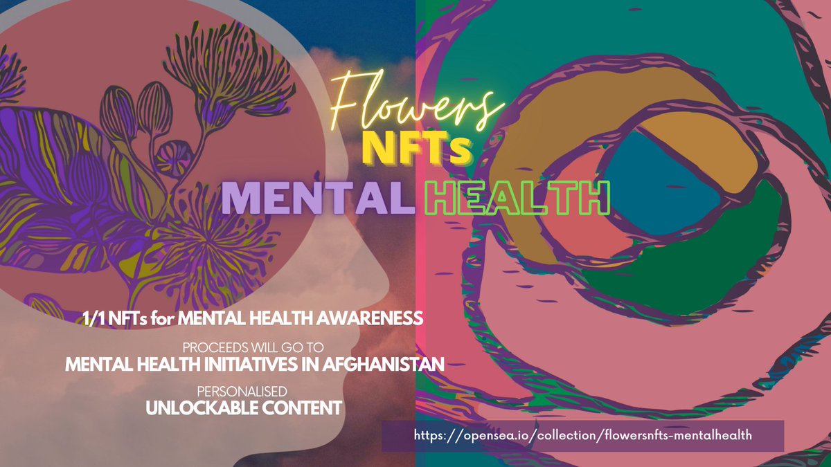 LiannaAdams's tweet image. 🌺 Flowers NFTs Mental Health Collection 🌺 
‼️New NFTs added to the collection ‼️ 

Take one day at a time. 
It&apos;s ok not to be ok. 
Breathe. 
Your mental well-being comes first. 

Collection on @opensea opensea.io/collection/flo… 

#NFTCommunity 
#MentalHealthMatters
#NFTWithACause