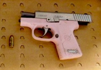 BostonPatrolmen's tweet photo. Don’t be fooled by the appearance or color, a gun is a gun. Capable of inflicting great harm. But, thanks to the courageous men and women of the BPD, this gun is off the streets of Boston. #SaferBoston #OneLessGun #ThanksBPD https://t.co/MG85X691bR