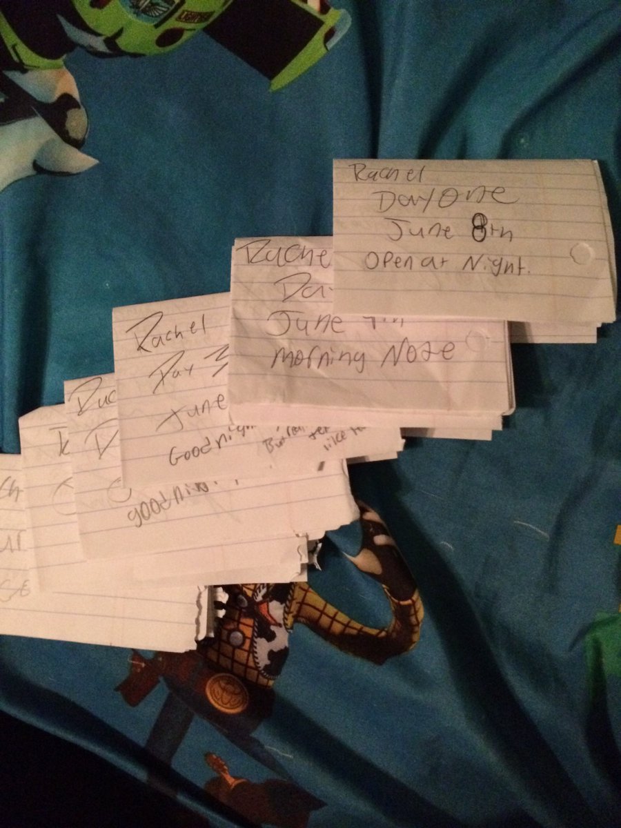 racheldfisher's tweet photo. Remember when my then boyfriend/now husband wrote me letters for every day i was on a cruise with my family….and then i LEFT THEM ON THE SHIP😭 https://t.co/FKZky2xtB3