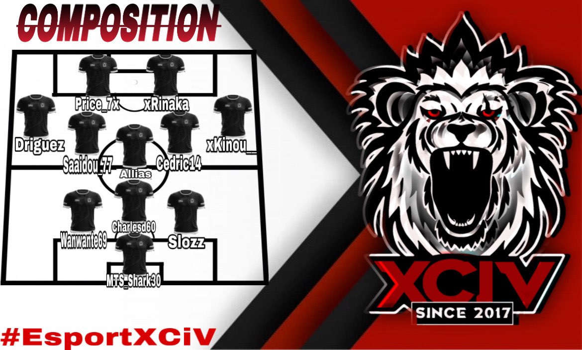 BDX XCIV (@esportxciv) on Twitter photo 📅 Programme 04/01
🏆 @Xcpc221
Voici les 11 guerriers de ce soir prêt pour une autre soirée de test .
Go conserver le titre d'hier 💪💪🔥
<a href="/XciVesport/">XciV eSport</a> <a href="/Mehdichkr/">mehdi chekir</a> <a href="/MAD_Nolan/">Mad_Nolan</a> 📅 Programme 04/01
🏆 @Xcpc221
Voici les 11 guerriers de ce soir prêt pour une autre soirée de test .
Go conserver le titre d'hier 💪💪🔥
<a href="/XciVesport/">XciV eSport</a> <a href="/Mehdichkr/">mehdi chekir</a> <a href="/MAD_Nolan/">Mad_Nolan</a>