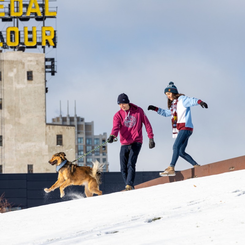 PLinUSA's tweet photo. Meet @RainyDre__, a @BurnleyOfficial fan from Minneapolis who, along with her husband and dog, have found plenty to cheer for in the Clarets. 

#PLFansOfAmerica