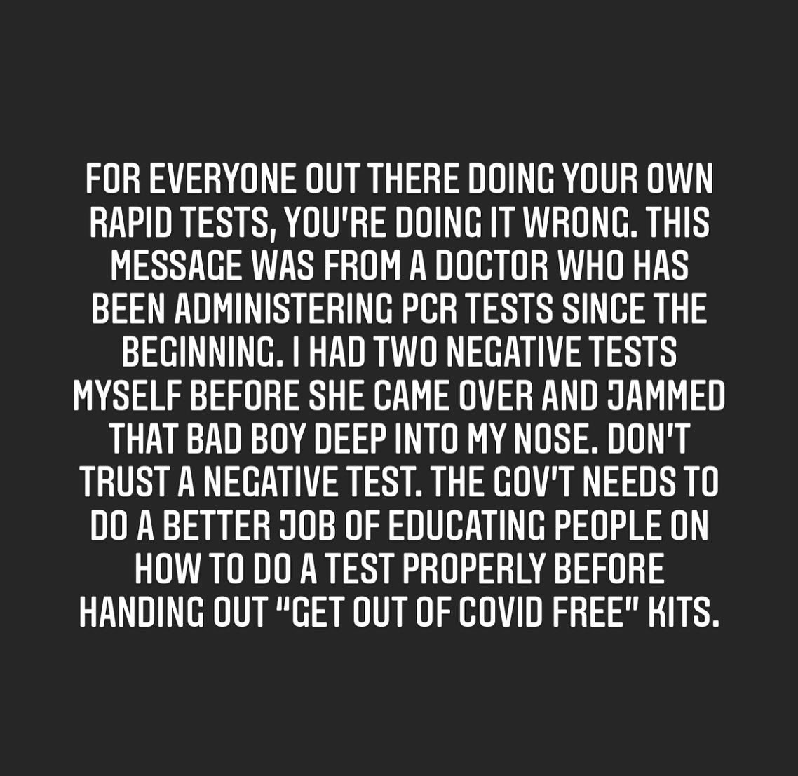 deeklabelle's tweet photo. @ottawacity @OttawaHealth @fordnation @OntarioHealthOH #dobetter #educate #rapidtestsarentfoolproof #dontbeafool https://t.co/iJWjp18DF1