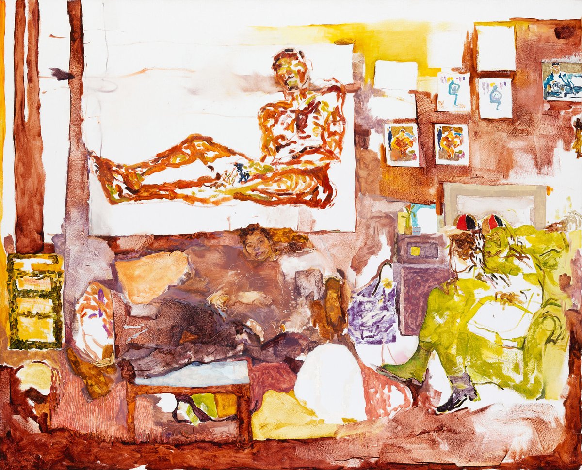 Do you recognize artist Jordan Casteel in this portrait by Jennifer Packer? For the Jennifer Packer: The Eye Is Not Satisfied With Seeing exhibition audio guide, Casteel spoke with us about the work. Check out the full audio guide with transcript: bit.ly/3mW0JDJ.